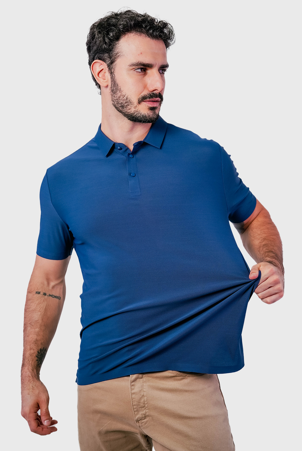 Polo Masculina Tech Light Poliamida Elastano