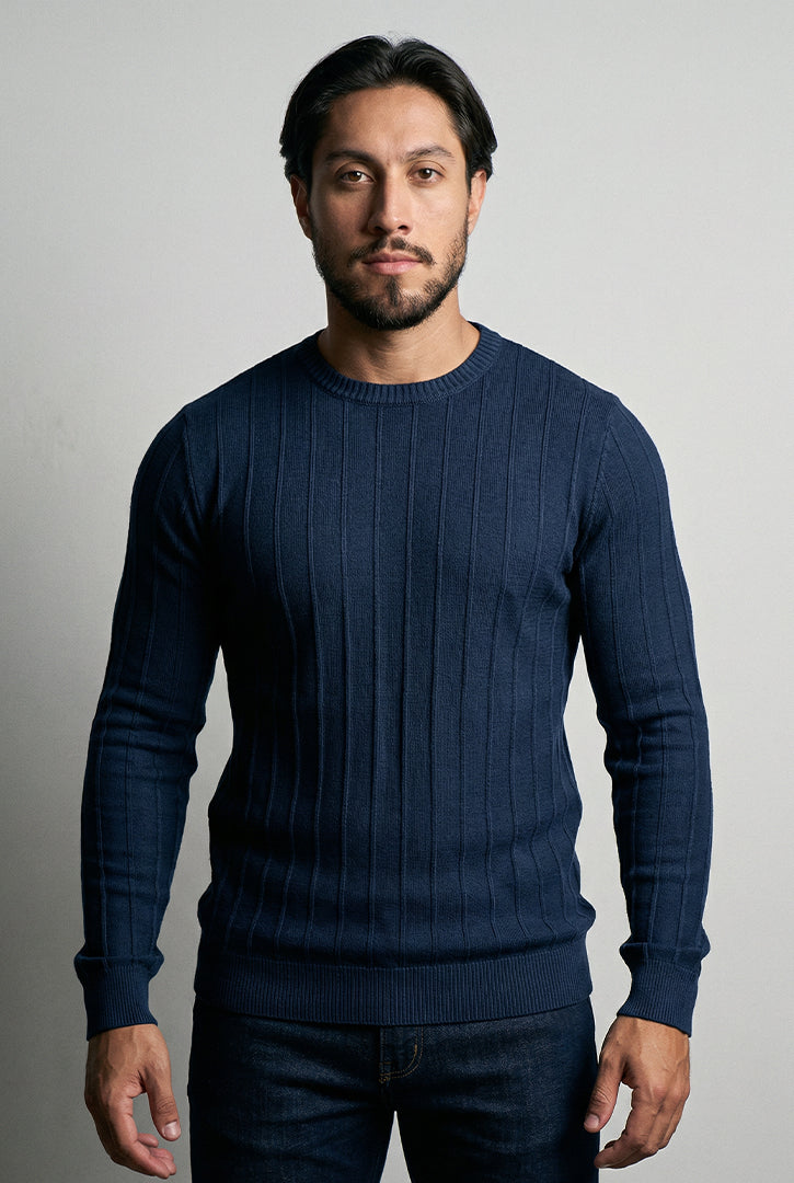 Camiseta Tricot Canelada Manga Longa Masculina