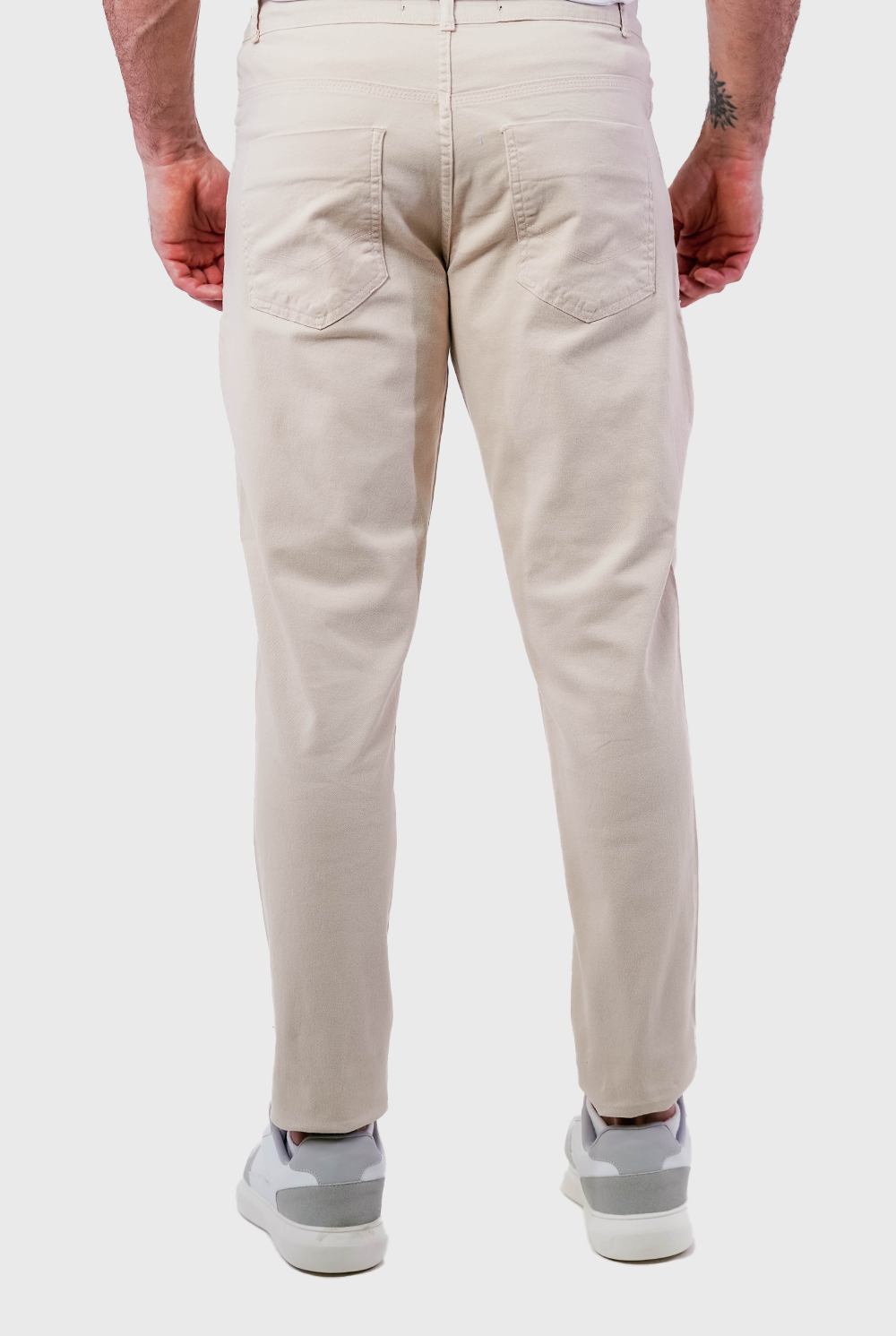 Calça Sarja Masculina Five Pockets Algodão Elastano