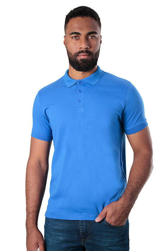 Polo Masculina Algodão Pima Elastano Lisa