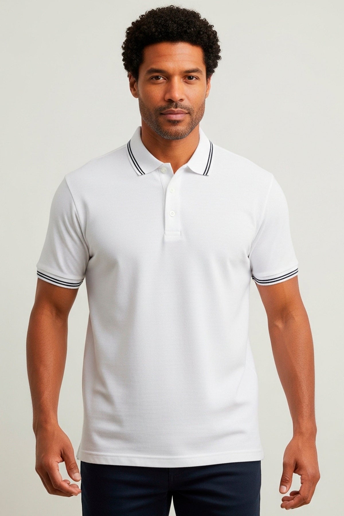 Polo Piquet Masculino Algodão Elastano