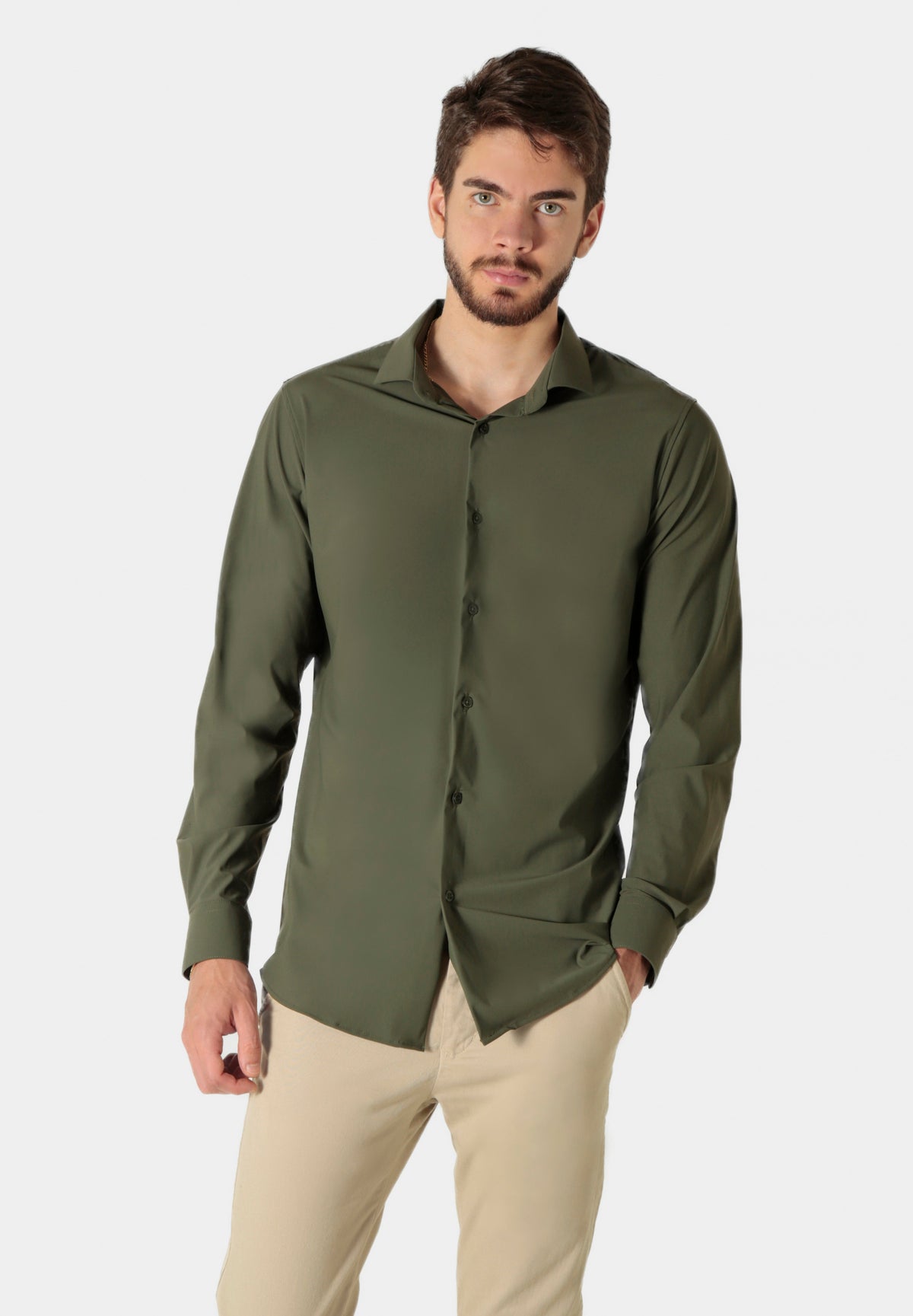 Camisa Masculina Tech Poliamida Stretch Super Slim