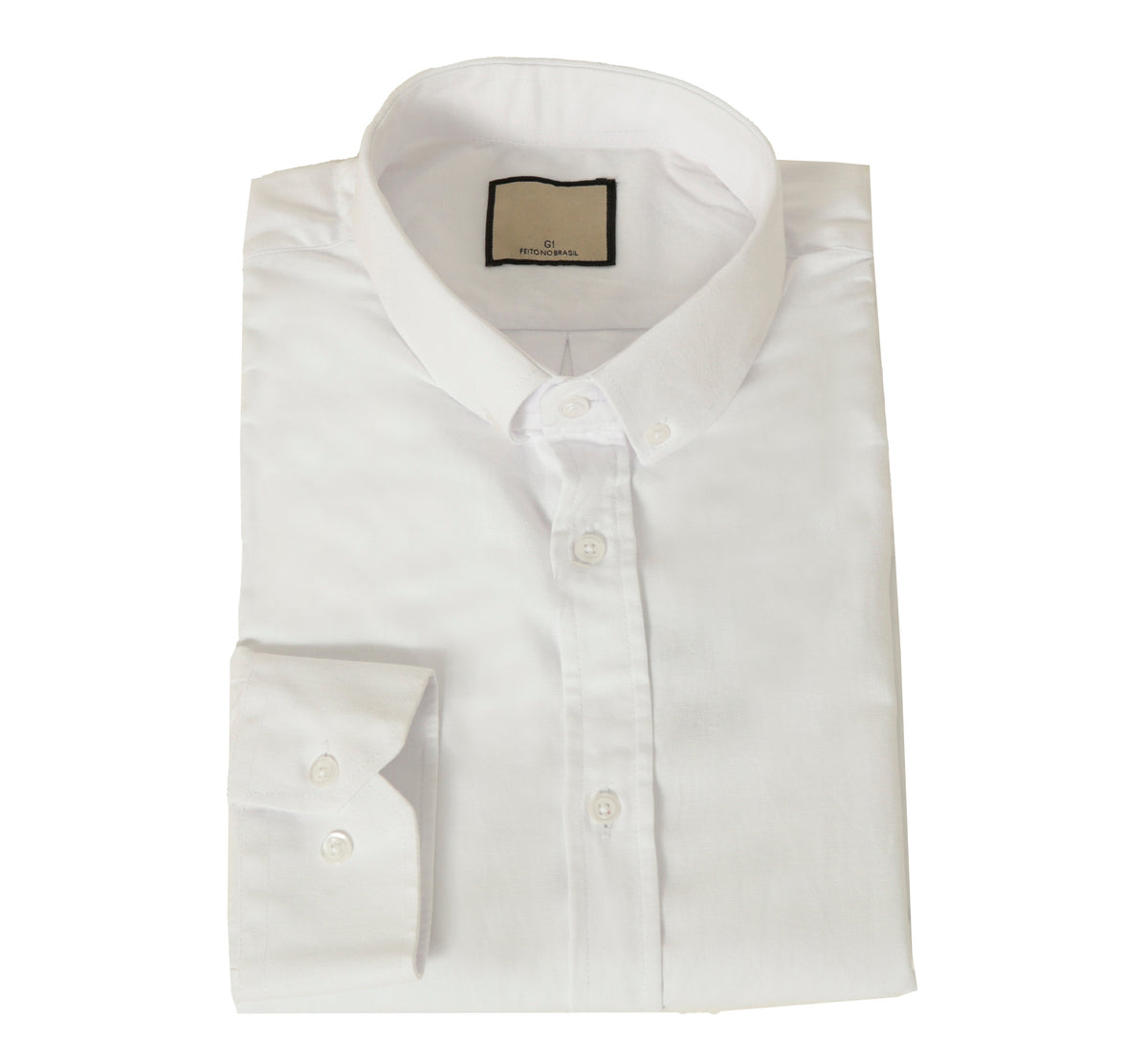 Camisa Masculina Plus Manga Curta Oxford Button Down