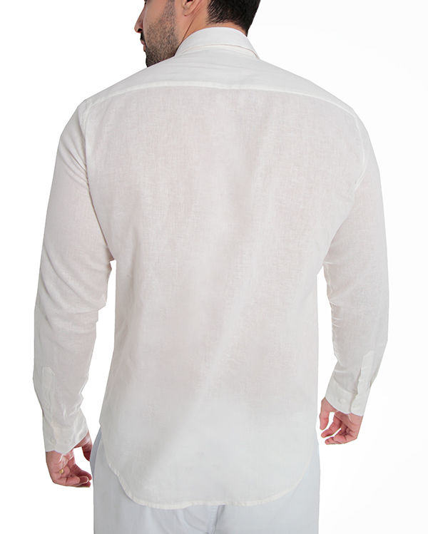 Camisa Masculina Manga Longa Linho Slim Fit