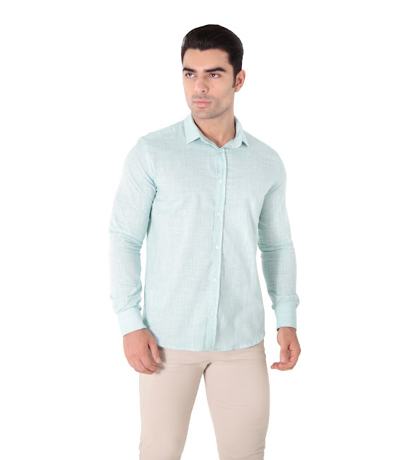 Camisa Social Masculina Manga Longa Slim Fit Flamê