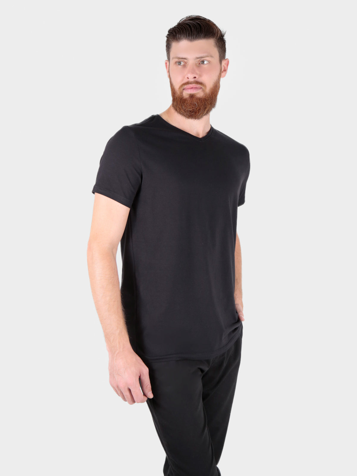 Camiseta Masculina Premium Algodão Egípcio Gola V