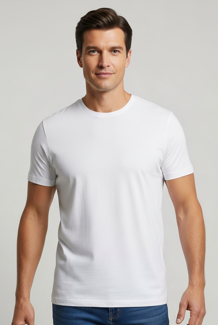 Camiseta Masculina Manga Curta Work Básica Poliviscose