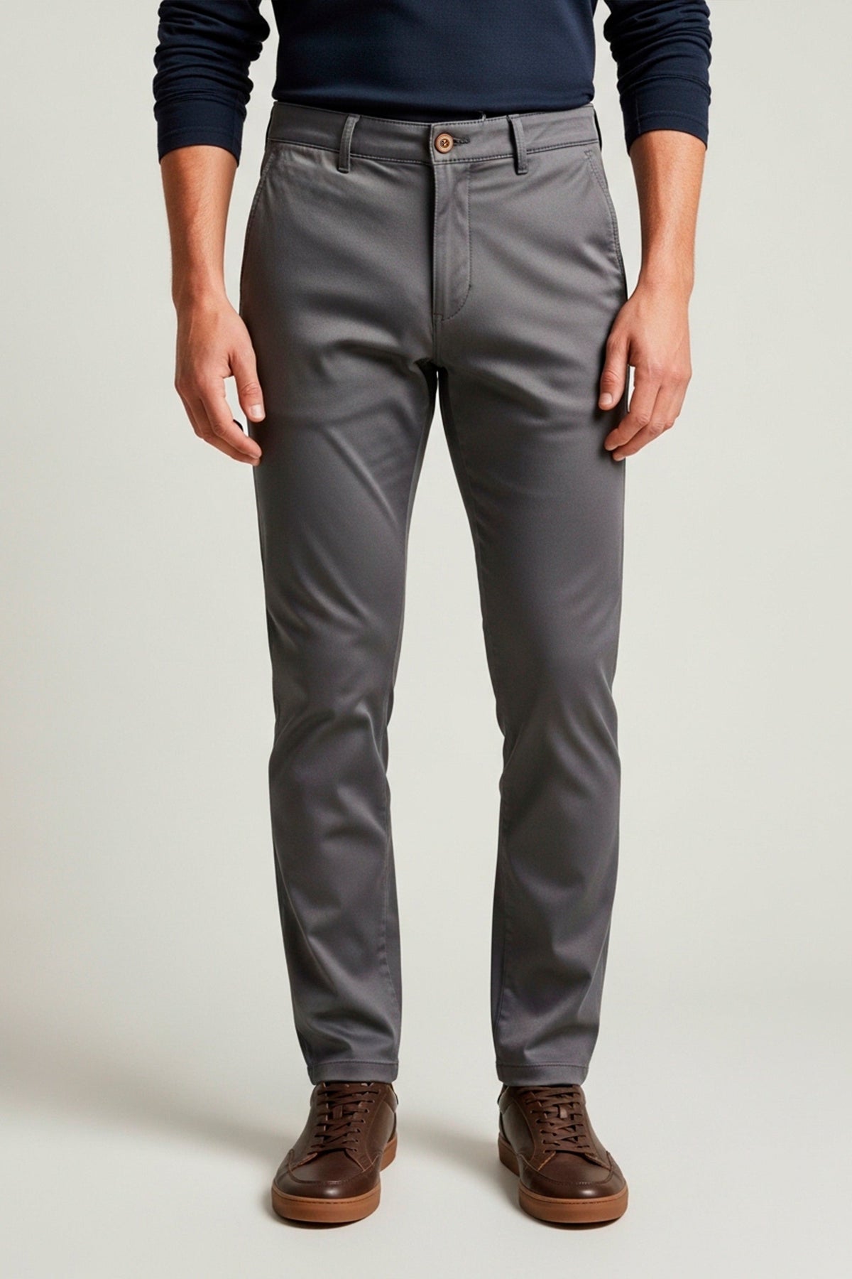 Calça Sarja Slim Masculina Algodão Elastano Iron