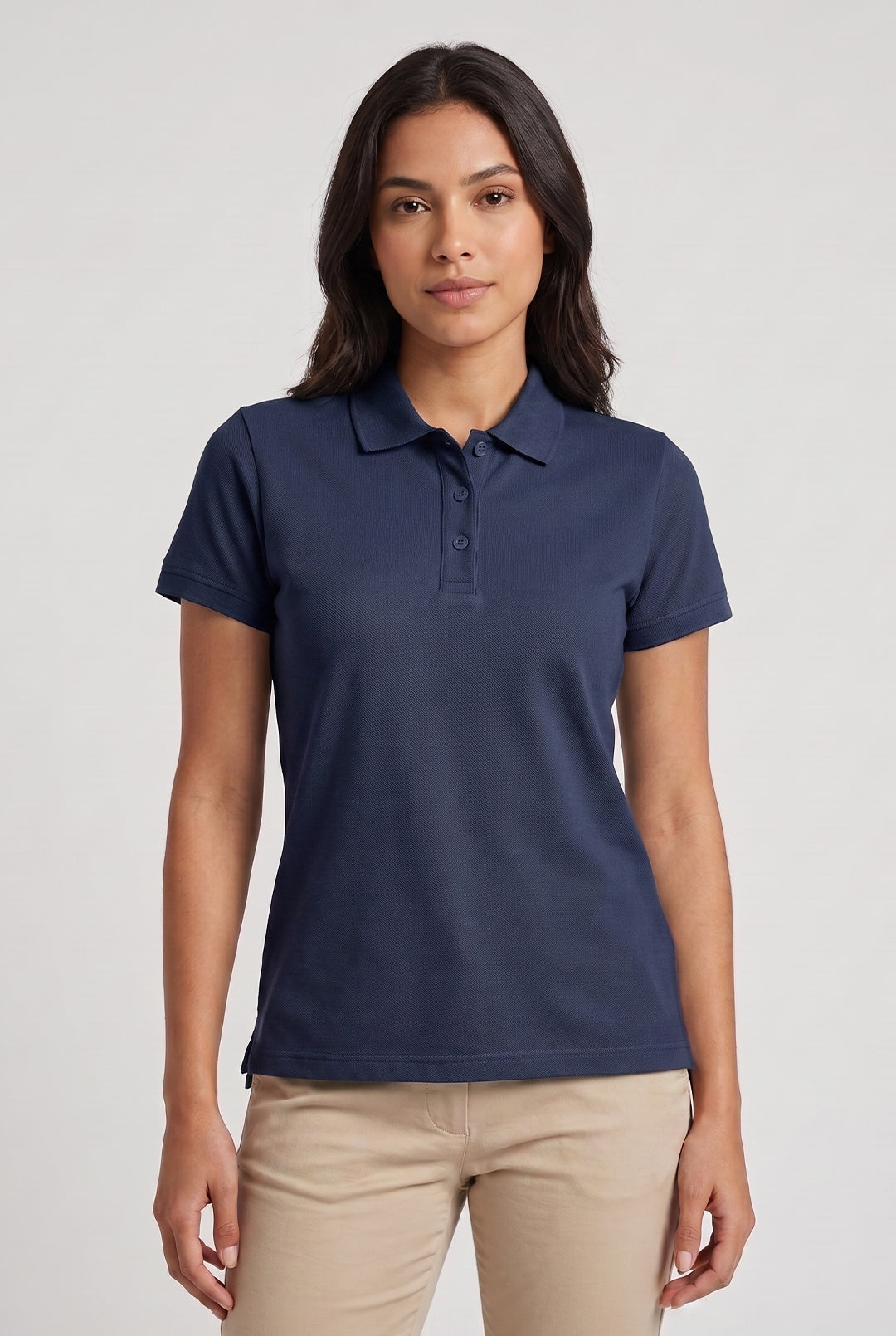 Polo Básica Feminina Work Poliéster Viscose