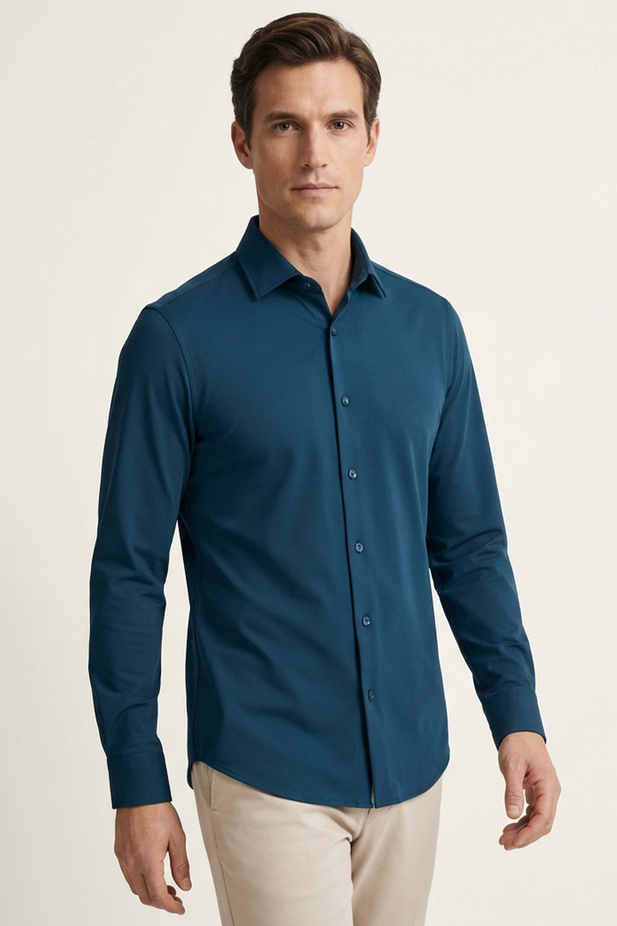 Camisa Masculina Tech Poliamida Stretch Super Slim