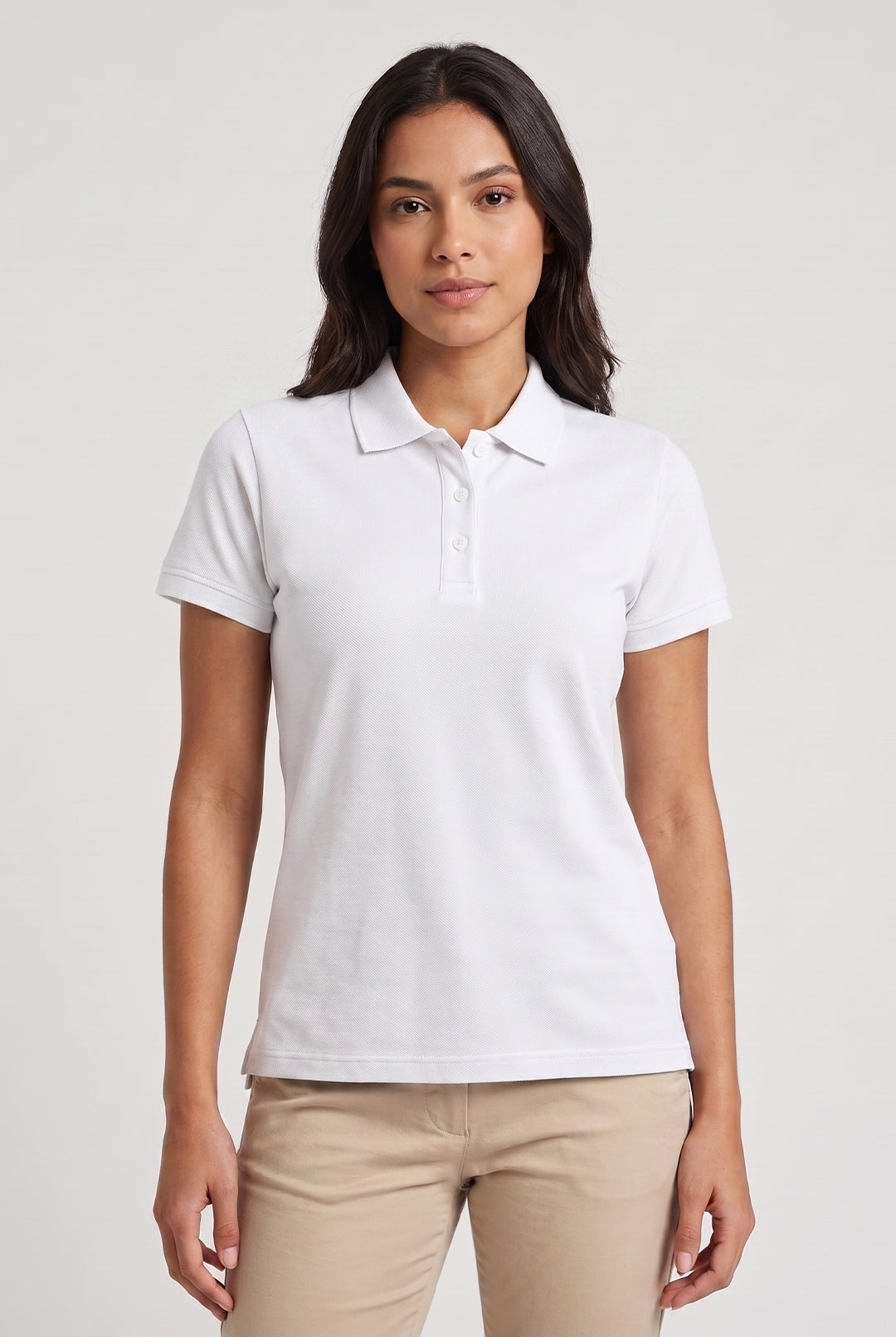 Polo Básica Feminina Work Poliéster Viscose