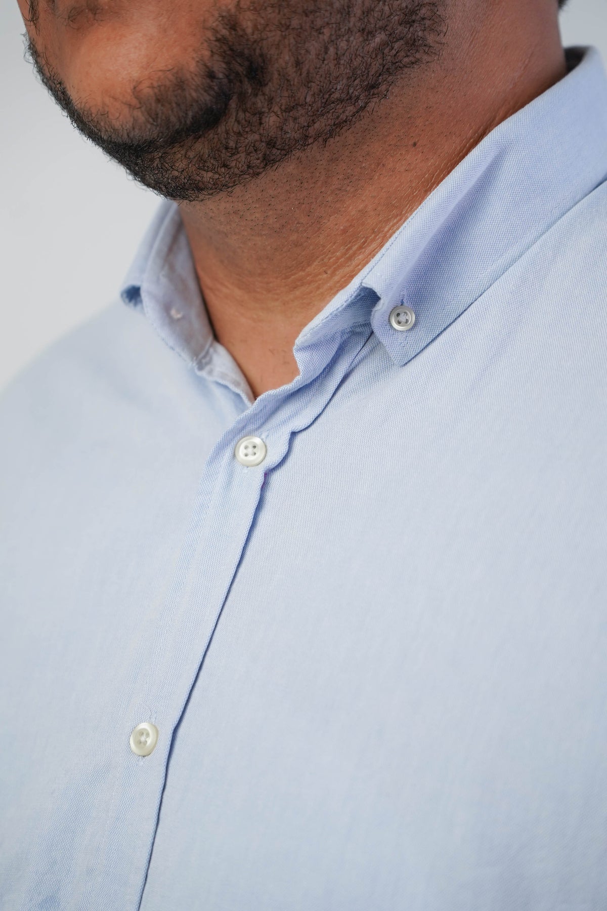 Camisa Masculina Plus Manga Longa Oxford Button Down Algodão
