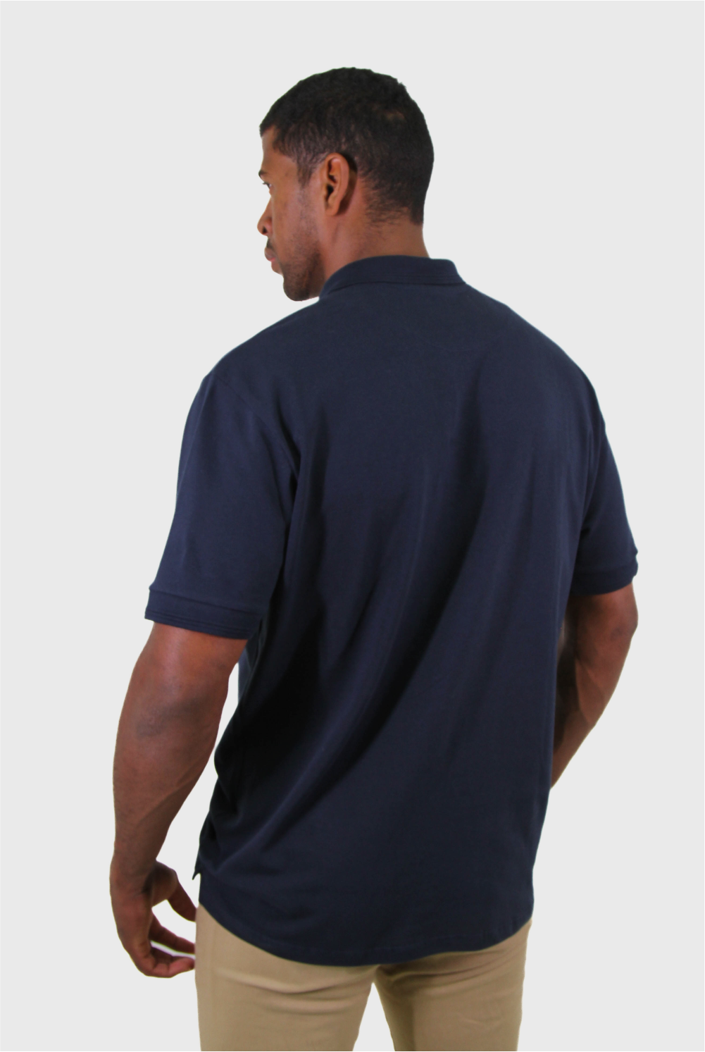 Polo Masculina Piquet Contínua Gola Estruturada Algodão Elastano
