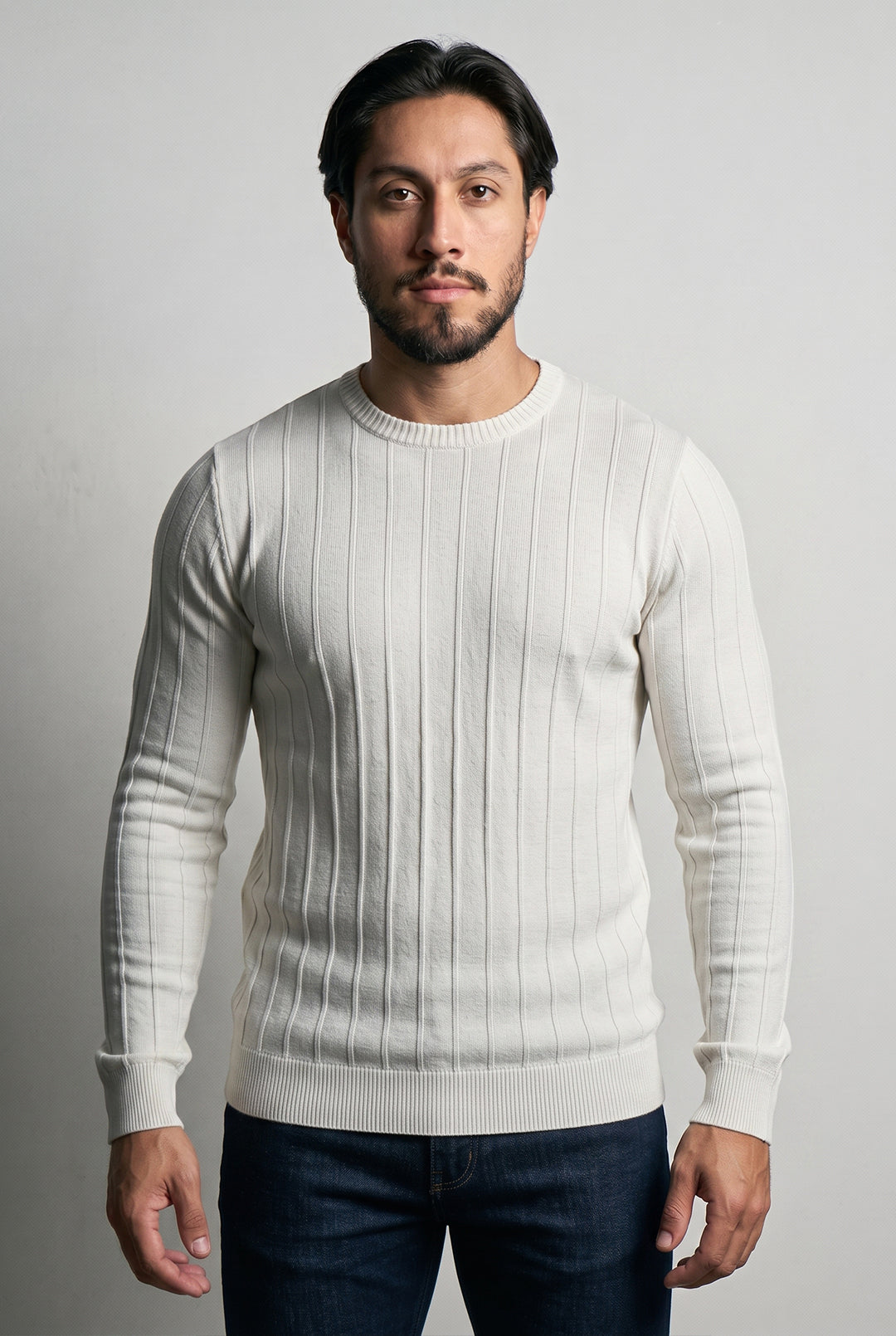 CAMISETA TRICOT CANELADA MANGA LONGA
