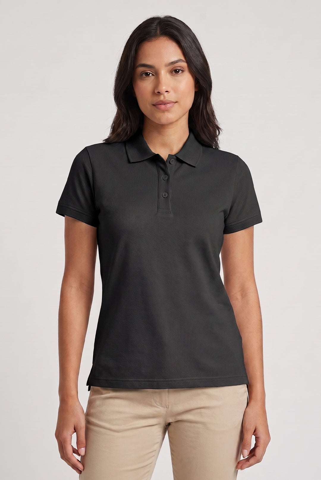 Polo Básica Feminina Work Poliéster Viscose