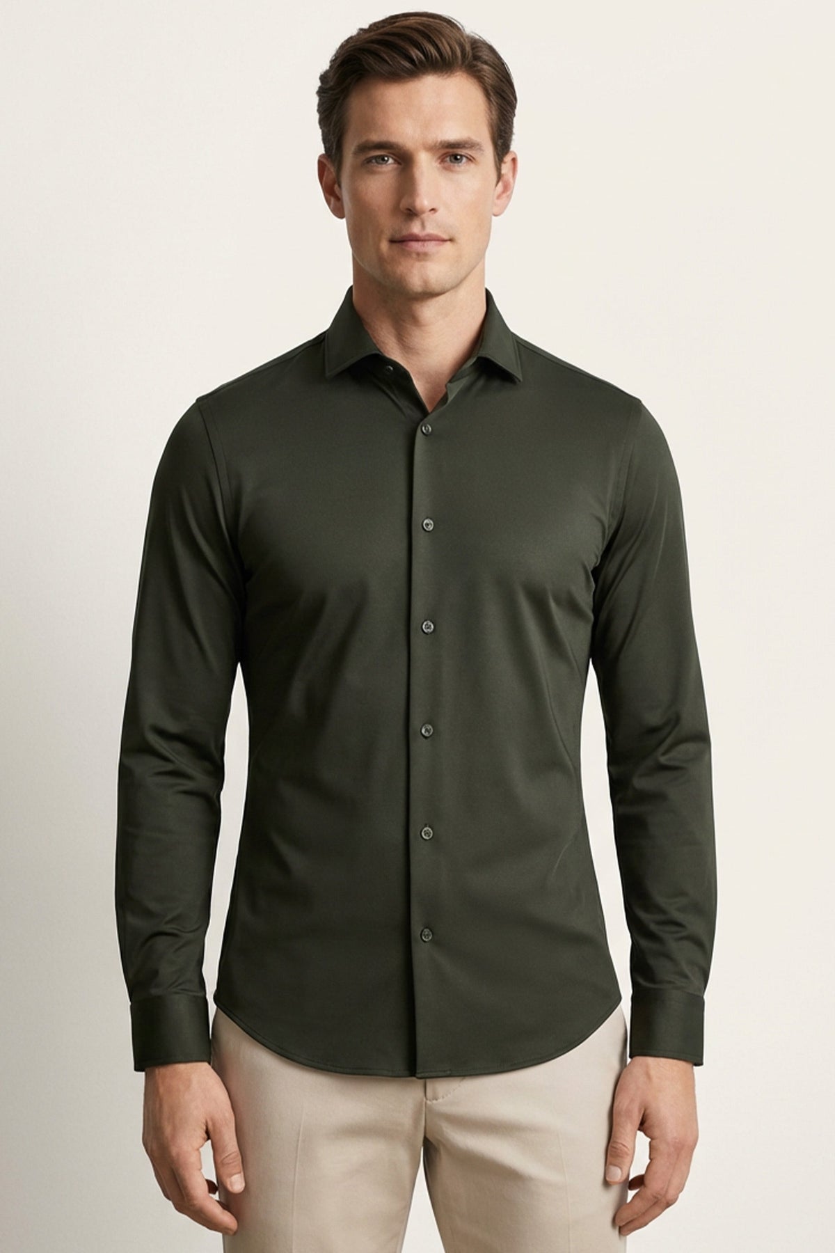 Camisa Masculina Tech Poliamida Stretch Super Slim