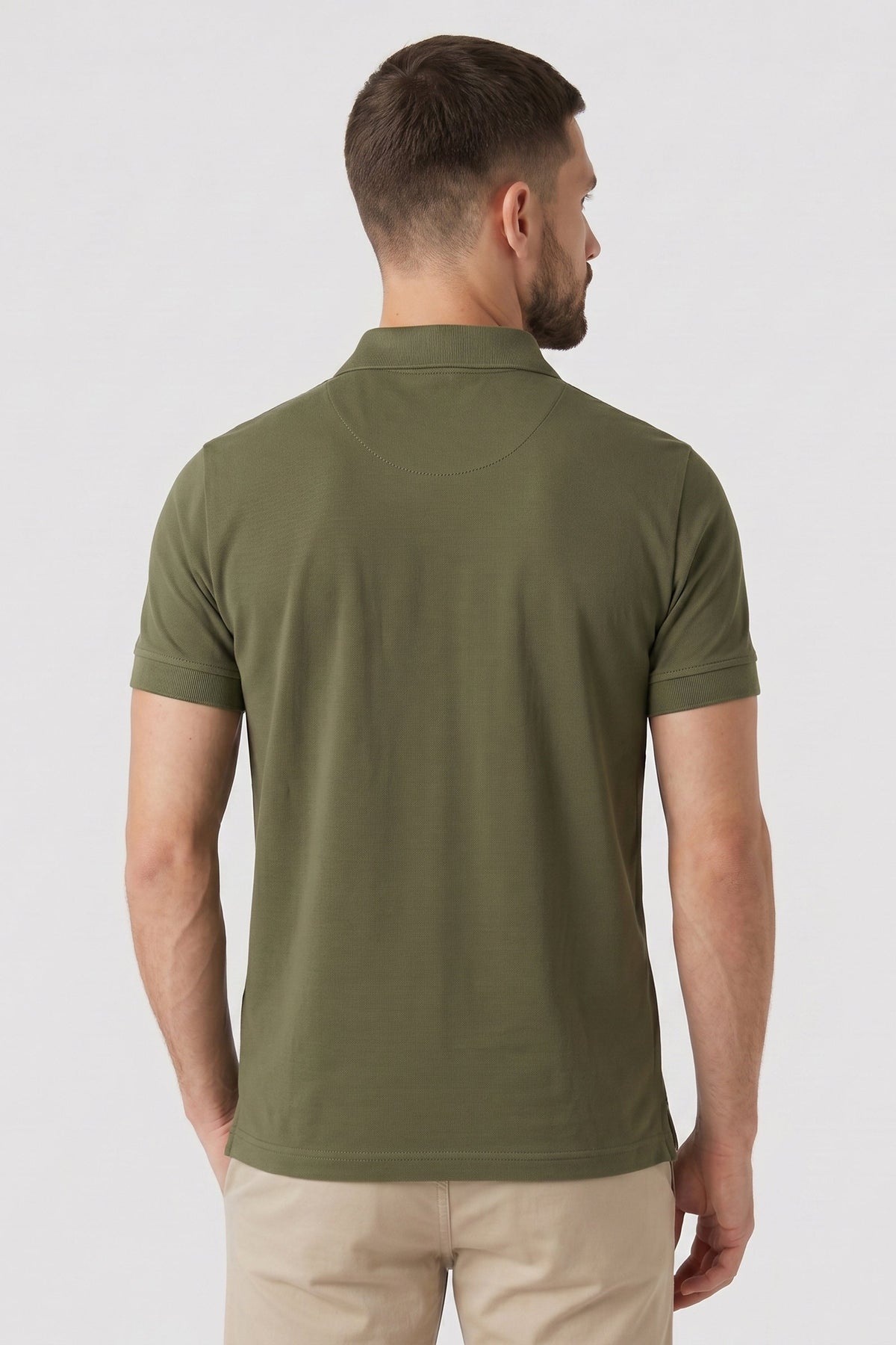 Polo Masculina Piquet Pima Elastano Lisa