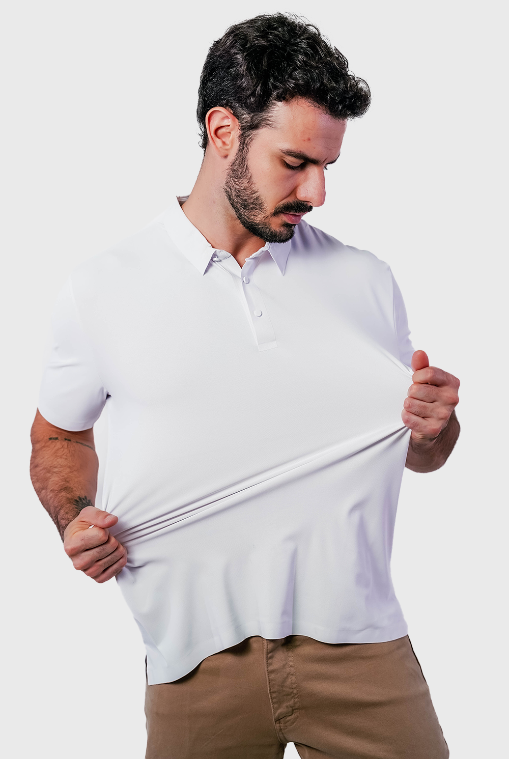 Polo Masculina Tech Light Poliamida Elastano