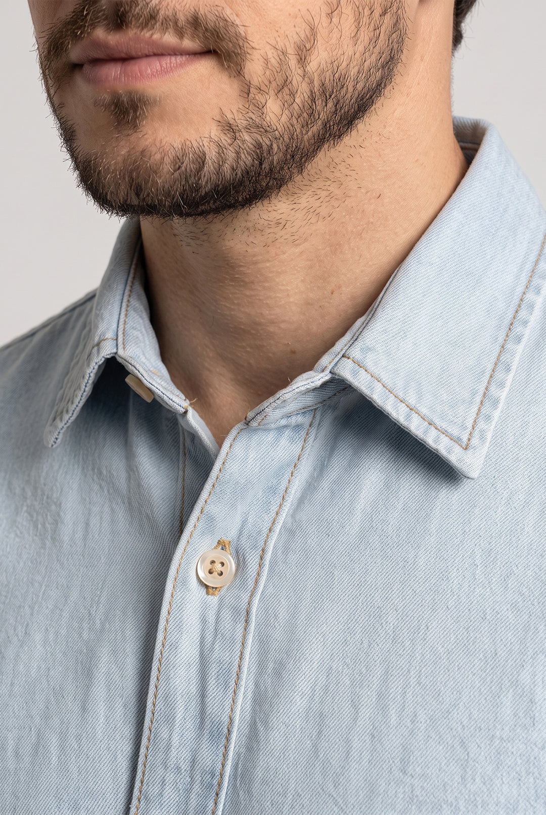 CAMISA JEANS OVERSHIRT MANGA LONGA