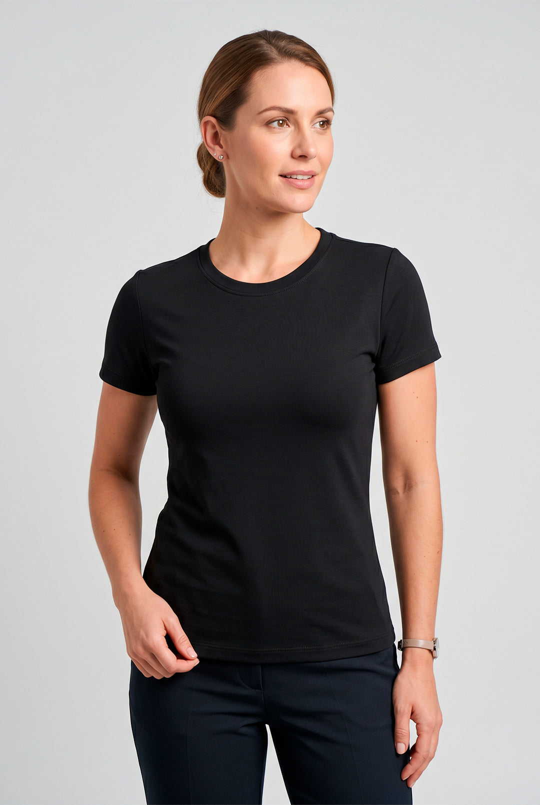 Camiseta Baby Look Feminina Work Poliéster Viscose