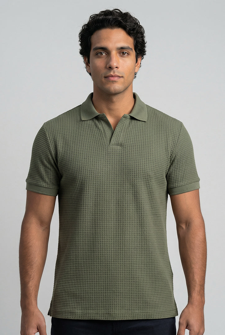 Polo Italiana Textura Algodão Elastano