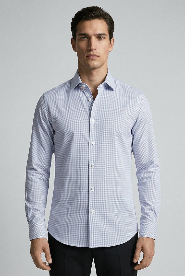 Camisa Manga Longa Slim Fit Algodão Egípcio