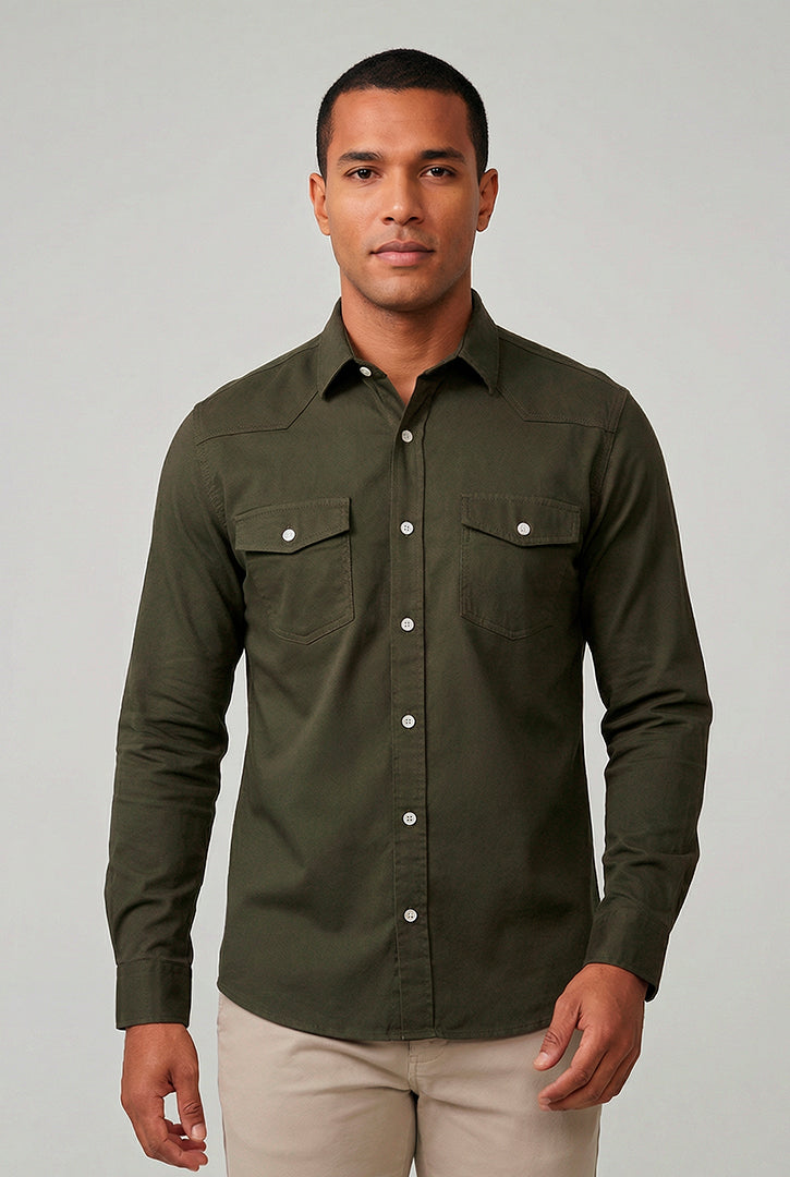Camisa Manga Longa Slim Fit Sarja