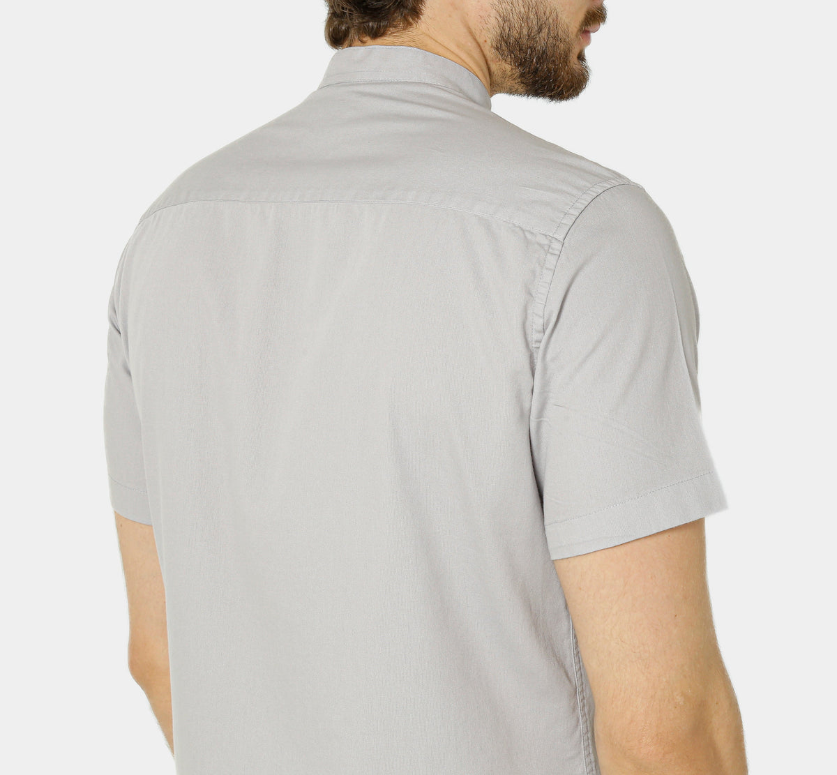 Camisa Masculina Manga Curta Gola Padre Sarja Estonada Algodão