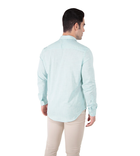 Camisa Social Masculina Manga Longa Slim Fit Flamê