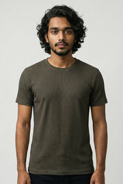 Camiseta Masculina Texturizada Listras Algodão Elastano