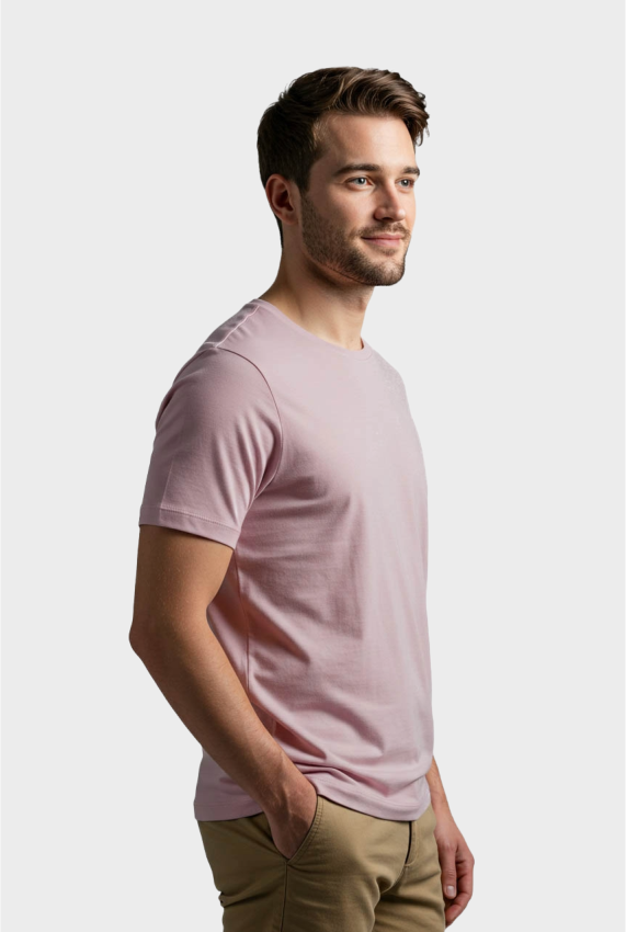 Camiseta Básica Gola Redonda Masculina Algodão