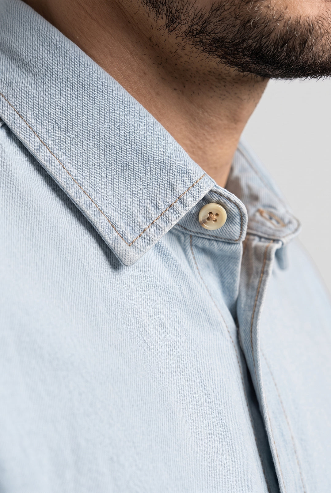 CAMISA JEANS OVERSHIRT MANGA LONGA