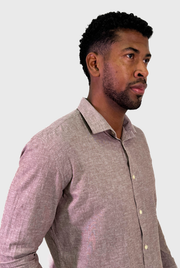 Camisa Masculina Manga Longa Linho Slim Fit