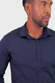 Camisa Masculina Manga Longa Linho Slim Fit