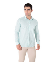 Camisa Social Masculina Manga Longa Slim Fit Flamê