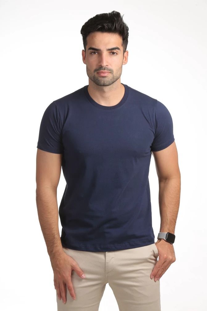 Camiseta Básica Gola Redonda Masculina Algodão