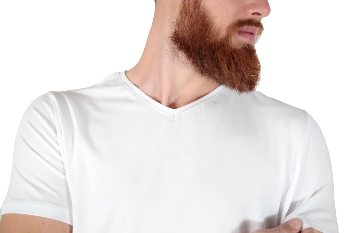 Camiseta Masculina Premium Algodão Egípcio Gola V