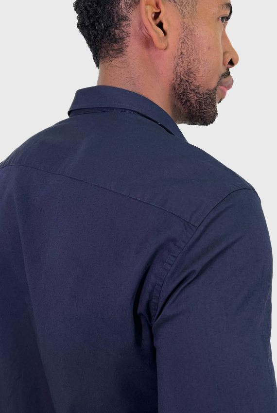 Camisa Masculina Manga Longa Linho Slim Fit