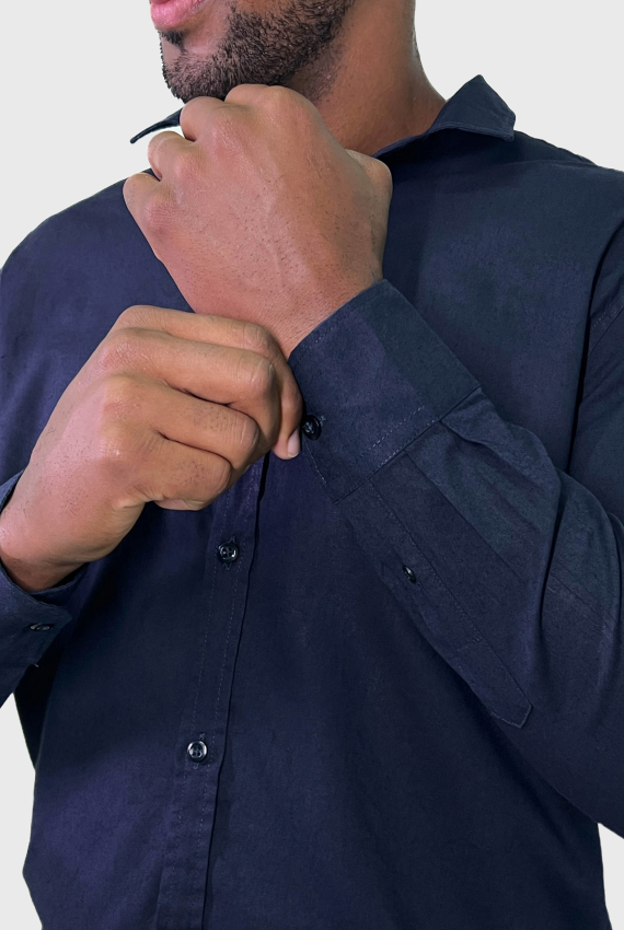 Camisa Masculina Manga Longa Linho Slim Fit