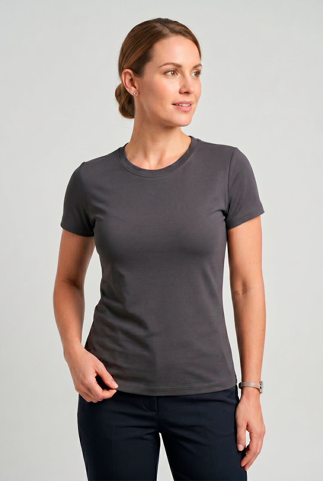 Camiseta Baby Look Feminina Work Poliéster Viscose