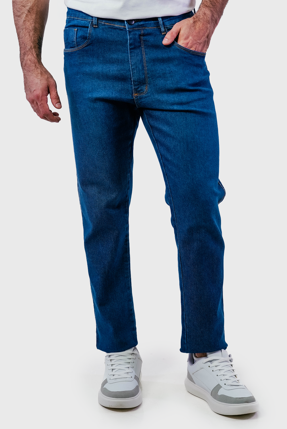 Calça Jeans Masculina Regular Algodão Elastano