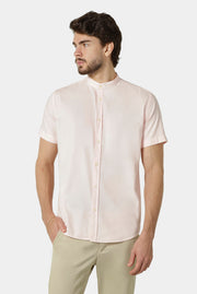 Camisa Masculina Manga Curta Gola Padre Sarja Estonada Algodão