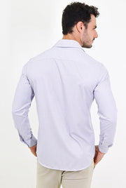 Camisa Masculina Manga Longa Slim Fit Oxford Modal Estruturada