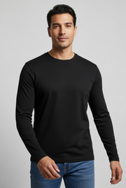 Camiseta Básica Manga Longa Work Poliéster Viscose Masculina