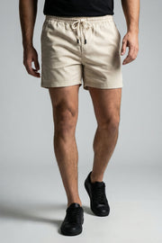 Short Sarja Masculino Cós Elástico Algodão