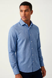 Camisa Oxford Pima Algodão Fio 80 Masculina Manga Longa Slim Fit