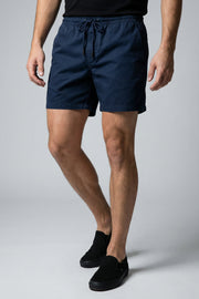 Short Sarja Masculino Cós Elástico Algodão