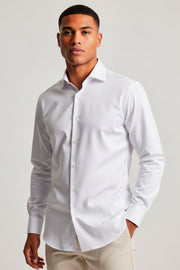 Camisa Oxford Pima Algodão Fio 80 Masculina Manga Longa Slim Fit
