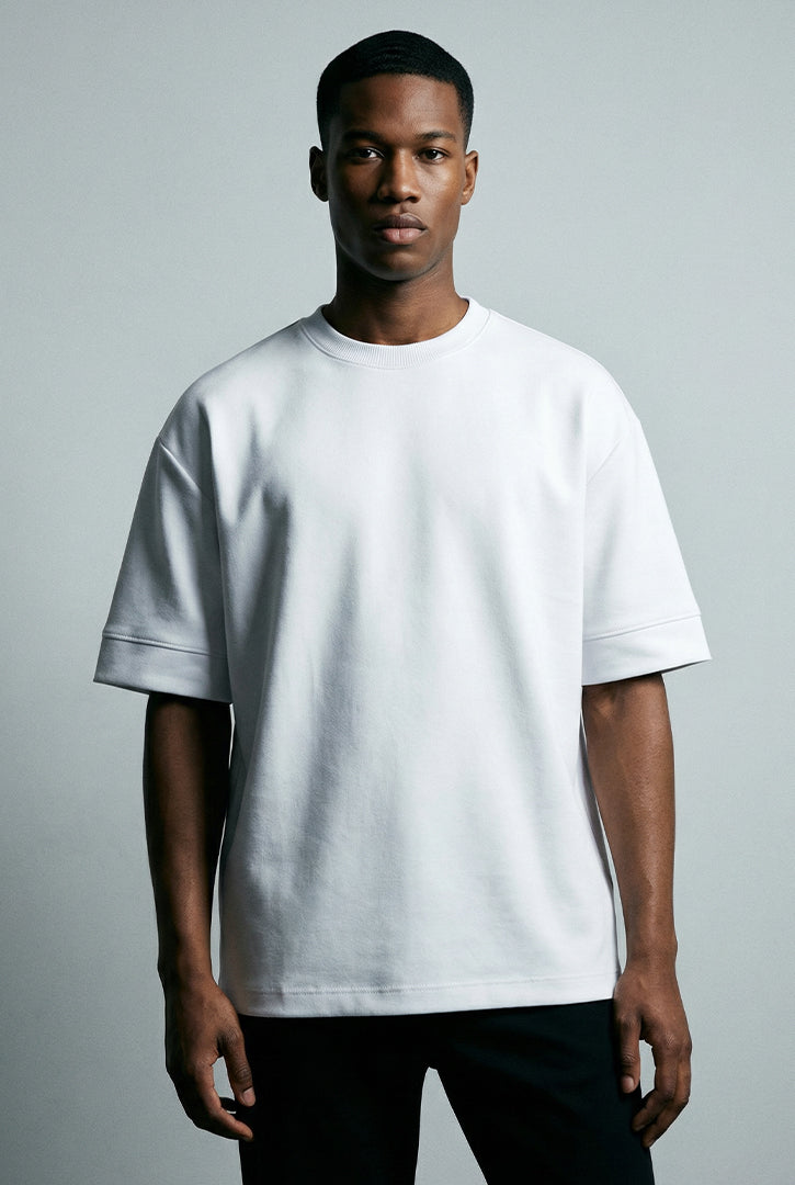 Camiseta Oversized Suedine Interlock Premium Algodão