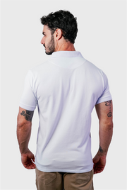 Polo Masculina Piquet Contínua Gola Estruturada Algodão Elastano